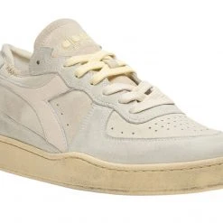 Diadora Scarpe Mi Basket Row Cut Pigskin Used Beige Olio Di Mandorla Donna