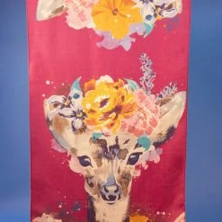Powder Luxurious Floral Doe Scarf