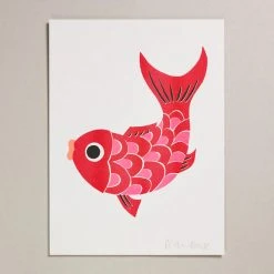 Petra Boase Risograph Print (a3) - Koi Fish