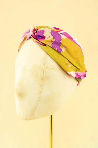 Powder Orchid Elasticated Headband Mustard 1 Powder Orchid Elasticated Headband Mustard