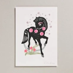 Petra Boase Risograph Print - Pony