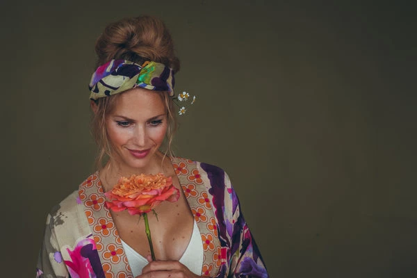 Powder Iris Kimono Gown - Sage 4 Powder Iris Kimono Gown - Sage