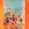 Powder Luxurious Fox Print Scarf