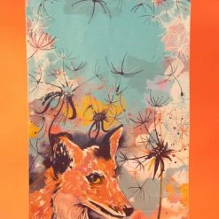 Powder Luxurious Fox Print Scarf