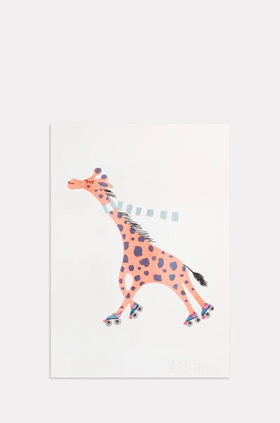 Petra Boase Giraffe Risograph Print 1 Petra Boase Giraffe Risograph Print