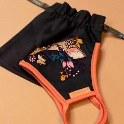 Powder Embroidered Face Covering Floral Doe