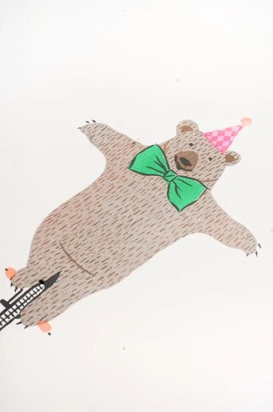 Petra Boase Circus Bear Risograph Print 1 Petra Boase Circus Bear Risograph Print