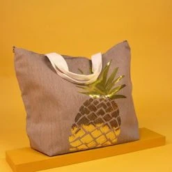Powder Pineapple Boho Bag In Khaki