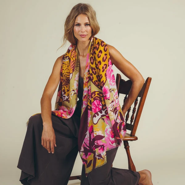 Powder Climbing Leopard Print Scarf 2 Powder Climbing Leopard Print Scarf