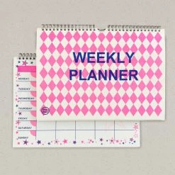 Petra Boase Weekly Planner - Blue & Pink Diamond