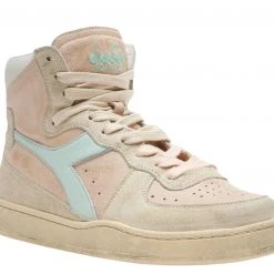 Diadora Scarpe Mi Basket Pigskin Used Rosa Bellini Donna