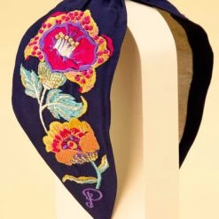 Powder Fantasy Floral Embroidered Headband