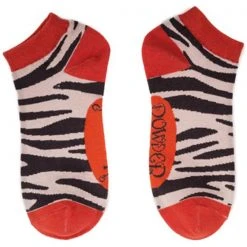 Powder Zebra Print Trainer Socks