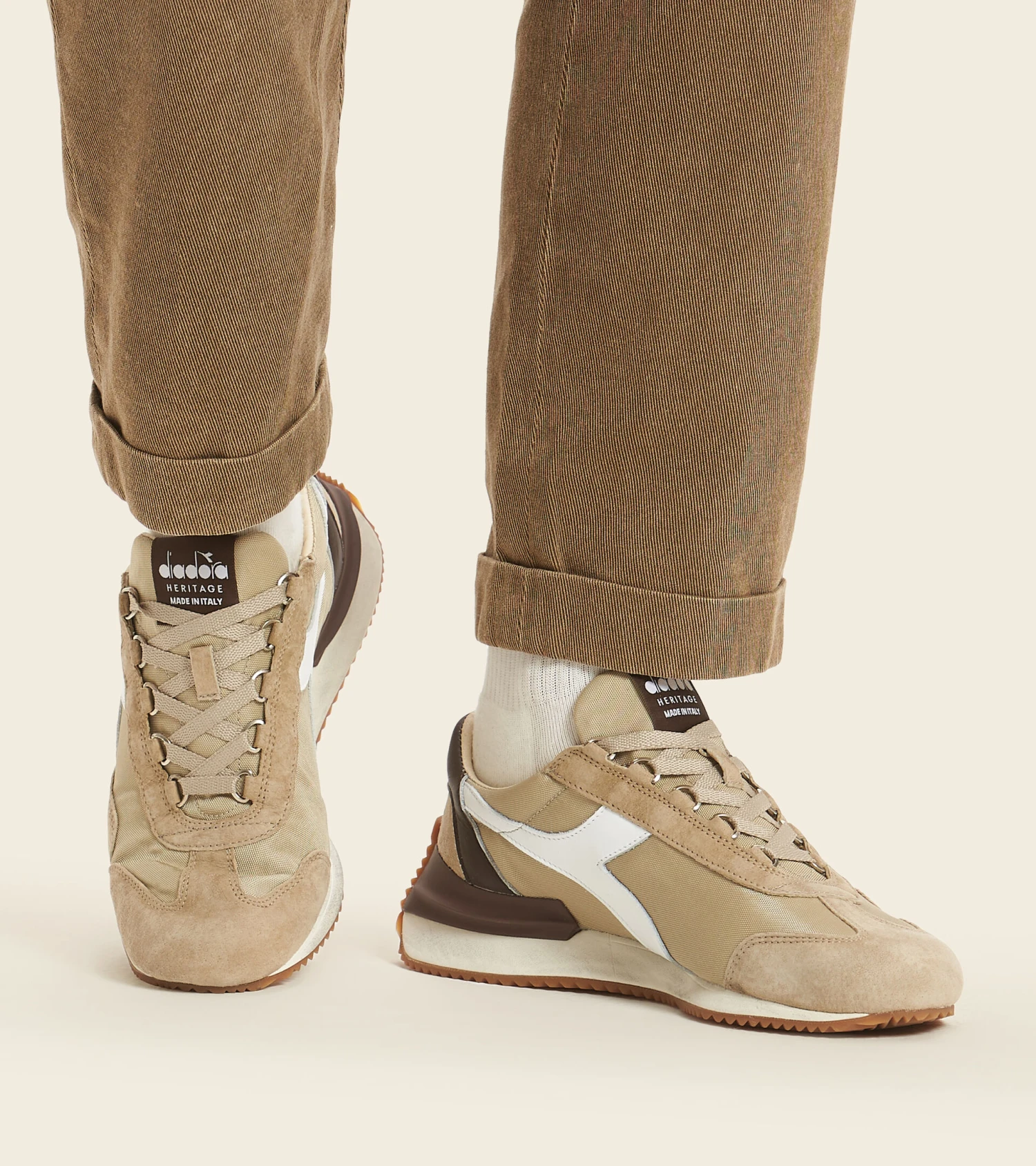 Diadora Heritage Equipe Italy Mad Nubuck Sw Beige Safari