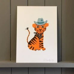 Petra Boase Tiger Cowboy Print A 4