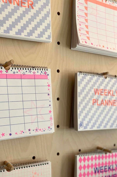 Petra Boase Weekly Planner With Blue Zig Zags 1 Petra Boase Weekly Planner With Blue Zig Zags