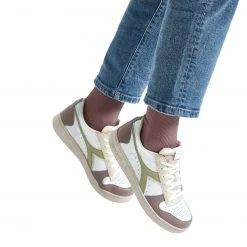 Diadora Scarpe Magic Basket Low Icona Donna White/Antler/Flint Gray