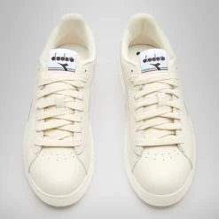 Diadora Game Step Premium Tumbled Leather White/Rich Gold