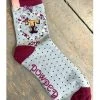Powder Letter T Initial Ankle Sock
