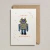 Petra Boase Iron On Patch Card - Happy Birthday Robot