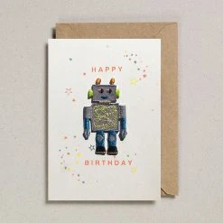 Petra Boase Iron On Patch Card - Happy Birthday Robot
