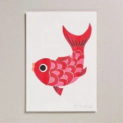 Petra Boase Risograph Print - Koi Fish