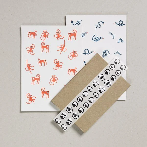 Petra Boase Writing Paper Set Monkeys Snakes 1 Petra Boase Writing Paper Set Monkeys Snakes