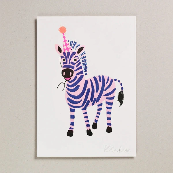 Petra Boase Risograph Print - Zebra 1 Petra Boase Risograph Print - Zebra