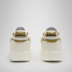 Diadora Game Step Premium Tumbled Leather White/Rich Gold
