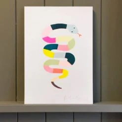 Petra Boase Snake Risograph Print