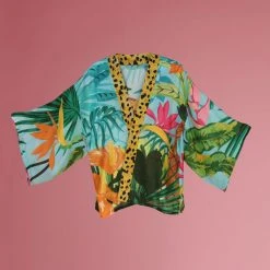 Powder Cheetah Kimono Jacket