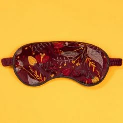 Powder Lavender Velvet Eye Mask Floral Damson