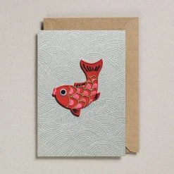 Petra Boase Iron On Patch Card - Koi Fish