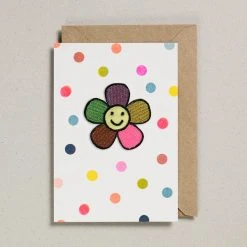 Petra Boase Iron On Patch Card - Happy Flower By