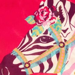 Powder Carnival Zebra Print Scarf