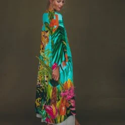 Powder Cheetah Kimono Gown