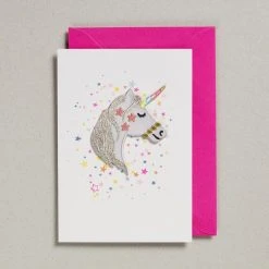 Petra Boase Unicorn Head Patch Card