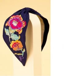Powder Fantasy Floral Embroidered Headband