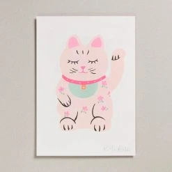 Petra Boase Lucky Cat A4 Print