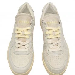 Diadora Scarpe Mi Basket Row Cut Pigskin Used Beige Olio Di Mandorla Donna