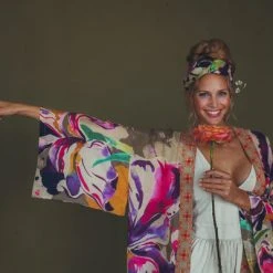 Powder Iris Kimono Gown - Sage 9 Powder Iris Kimono Gown - Sage