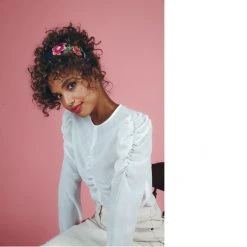 Powder Fantasy Floral Embroidered Headband