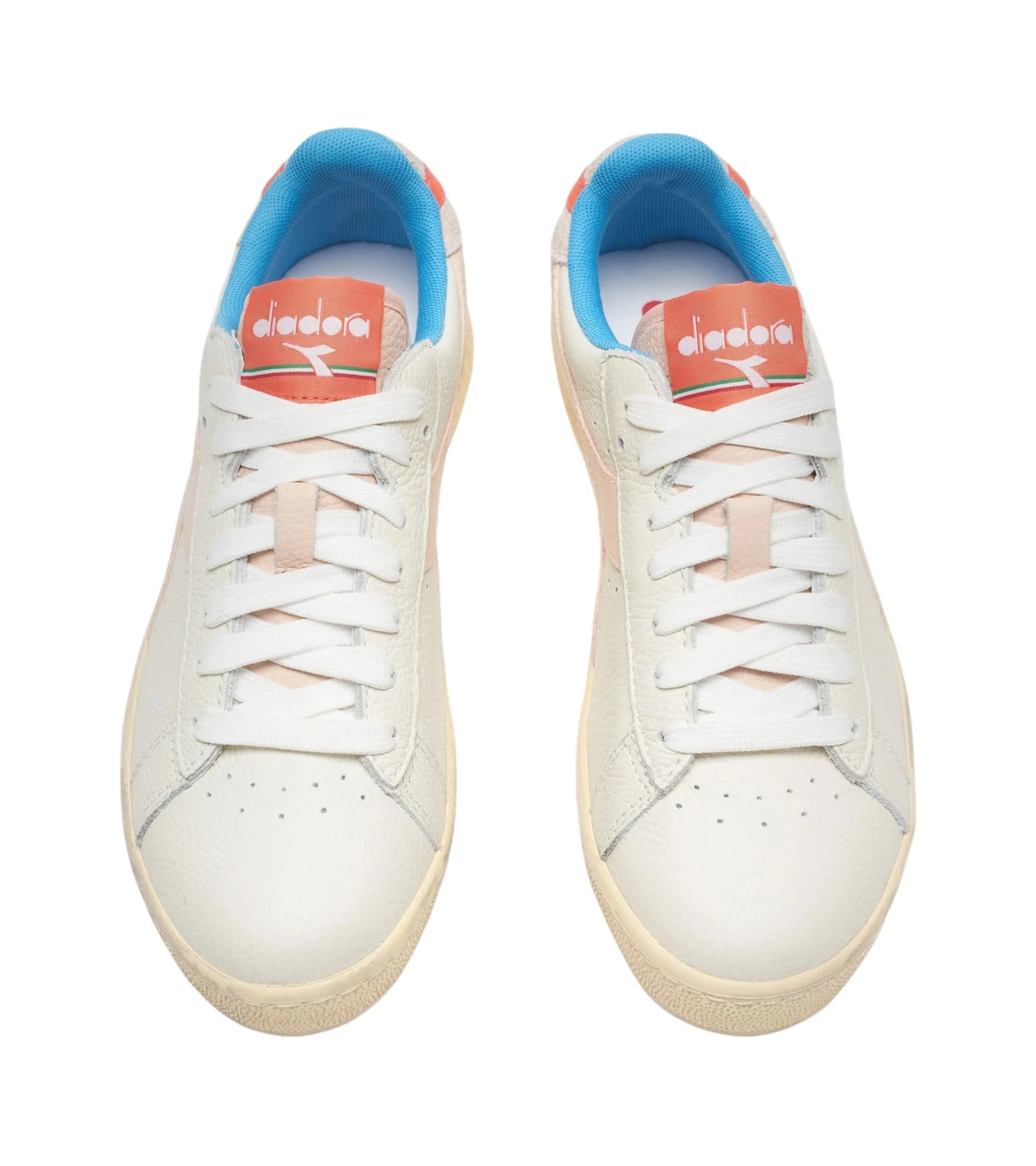 Diadora Scarpe Game L Low Icona Donna Blc De Blc/Azz Bello/Rss Coral 1 Diadora Scarpe Game L Low Icona Donna Blc De Blc/Azz Bello/Rss Coral