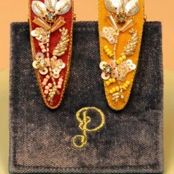 Powder Jewelled Hairclips Coral (pack Of 2)