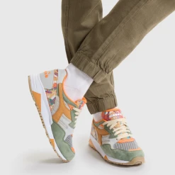 Diadora N9002 Camo Oil Green/Dawn Blue