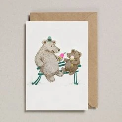 Petra Boase Greetings Card Bears On A Bench