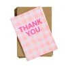 Petra Boase Thank You Orange Gingham Cards Pack of 12
