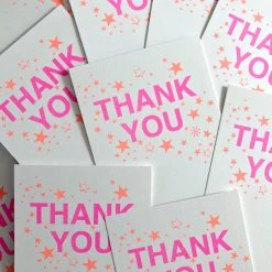 Petra Boase Thank You Cards Pink & Orange Neon Stars Pack of 12 7 Petra Boase Thank You Cards Pink & Orange Neon Stars Pack of 12