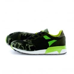 Diadora Summer Green Leather and Textile Heritage Trident 90 Sneakers Shoes