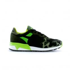 Diadora Summer Green Leather and Textile Heritage Trident 90 Sneakers Shoes
